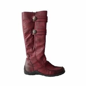 Rieker red winter lined boots size 37
